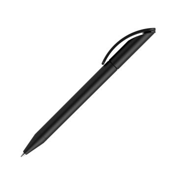 Prodir DS3 TMM Twist Kugelschreiber schwarz matt mit Metallspitze und farbigem Ring