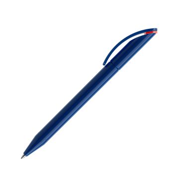 Prodir DS3 TPP Twist Kugelschreiber blau poliert mit farbigem Ring