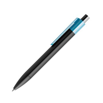 Prodir DS4 PMM Push Kugelschreiber schwarz mit farbigem Clip polished