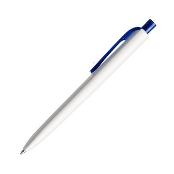 Prodir DS8 PMM Push Kugelschreiber weiß matt mit transparentem Drücker und Clip