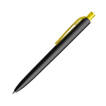 Prodir DS8 PMM Push Kugelschreiber schwarz matt mit transparentem Drücker und Clip