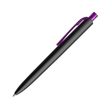 Prodir DS8 PMM Push Kugelschreiber schwarz matt mit transparentem Drücker und Clip