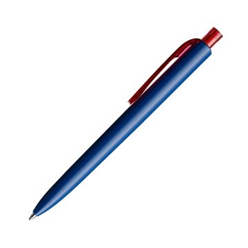 Prodir DS8 PPP Push Kugelschreiber blau poliert mit transparentem Drücker und Clip