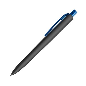 Prodir DS8 Soft Touch PRR Push Kugelschreiber schwarz mit transparentem Drücker und Clip