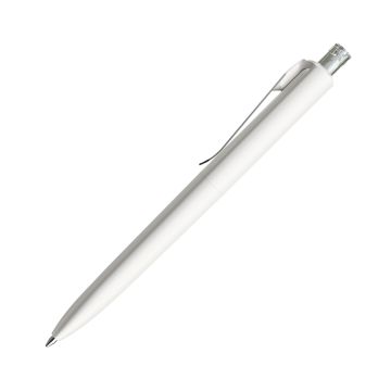 Prodir DS8 PSM Push Kugelschreiber weiß matt mit Standardmetallclip