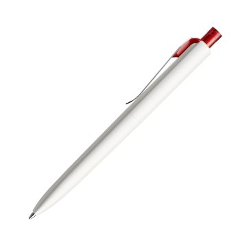 Prodir DS8 PSM Push Kugelschreiber weiß matt mit Standardmetallclip