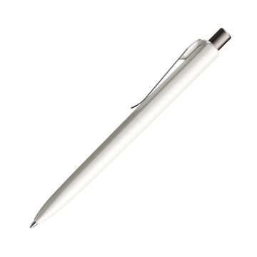 Prodir DS8 PSP Push Kugelschreiber weiß poliert mit Metallclip