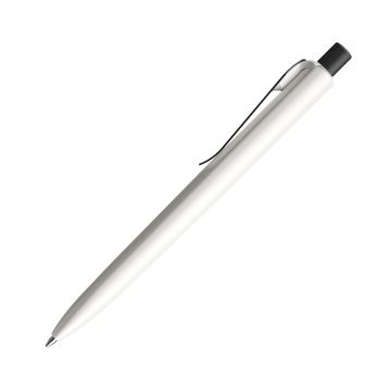 Prodir DS8 PSP Push Kugelschreiber weiß poliert mit Metallclip