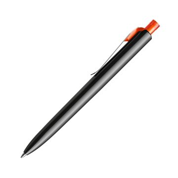 Prodir DS8 PSM Push Kugelschreiber schwarz poliert mit Standardmetallclip