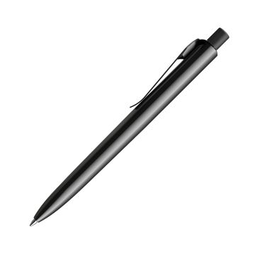 Prodir DS8 PSP Push Kugelschreiber schwarz poliert mit Metallclip