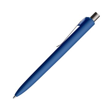 Prodir DS8 Soft Touch PSR Push Kugelschreiber blau mit Metallclip und Metalldrücker