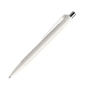 Prodir QS40 PMP Push Kugelschreiber matt mit Clip gerade polished mit Metalldrücker