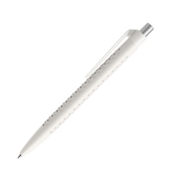 Prodir QS40 PMP Push Kugelschreiber matt mit Clip gerade polished mit satiniertem Metalldrücker