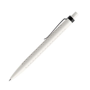 Prodir QS40 PMS Push Kugelschreiber weiß matt mit Metallclip
