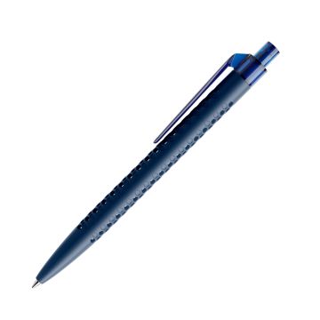 Prodir QS40 PMT Push Kugelschreiber matt mit Clip gerade transparent