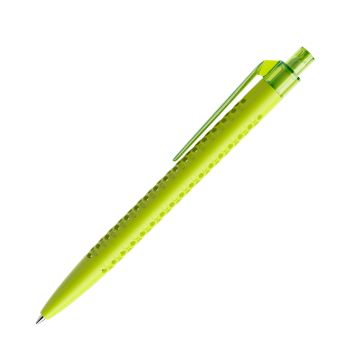 Prodir QS40 PMT Push Kugelschreiber matt mit Clip gerade transparent