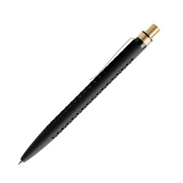Prodir QS40 Soft Touch PRS Push Kugelschreiber schwarz mit Metallclip und Metalldrücker