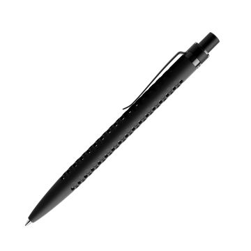 Prodir QS40 Soft Touch PRS Push Kugelschreiber schwarz mit Metallclip und Metalldrücker