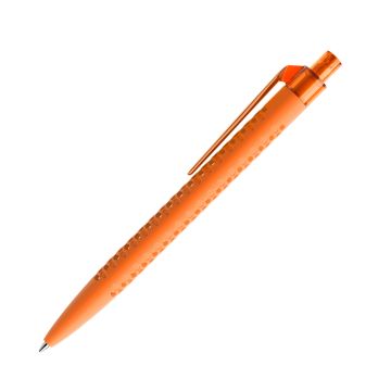 Prodir QS40 Soft Touch PRT Push Kugelschreiber mit Clip gerade transparent