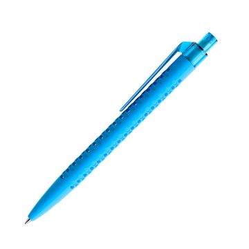 Prodir QS40 Soft Touch PRT Push Kugelschreiber mit Clip gerade transparent