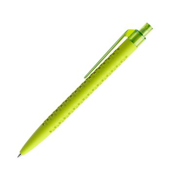 Prodir QS40 Soft Touch PRT Push Kugelschreiber mit Clip gerade transparent