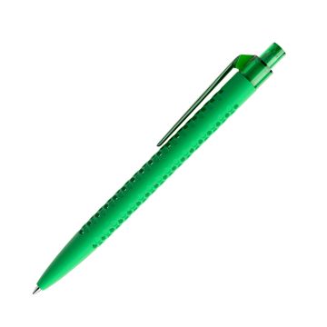Prodir QS40 Soft Touch PRT Push Kugelschreiber mit Clip gerade transparent