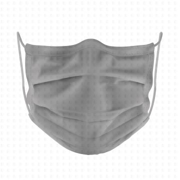 Mund-Nasen-Maske aus Baumwolle grau
