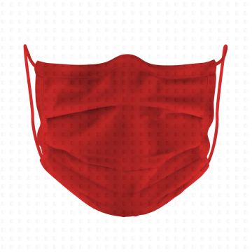 Mund-Nasen-Maske aus Baumwolle rot
