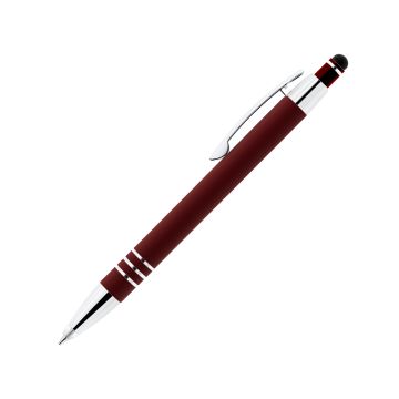 Alina Soft-Touch Metallkugelschreiber mit Licht und Stylus