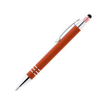 Alina Soft-Touch Metallkugelschreiber mit Licht und Stylus