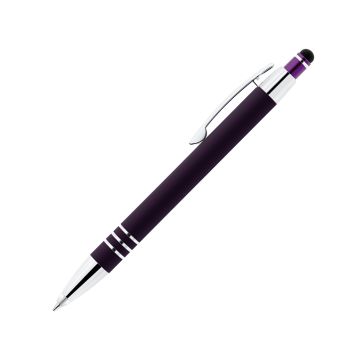 Alina Soft-Touch Metallkugelschreiber mit Licht und Stylus