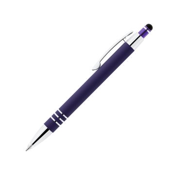 Alina Soft-Touch Metallkugelschreiber mit Licht und Stylus