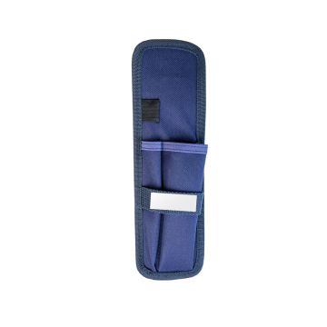 Werkzeugtasche in blau mit Gürtelclip für Zollstöcke, Baustifte und Messer