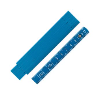 Mini Zollstock 1 m aus Kunststoff in blau
