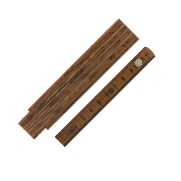 Mini Zollstock 1 m aus Kunststoff in braun