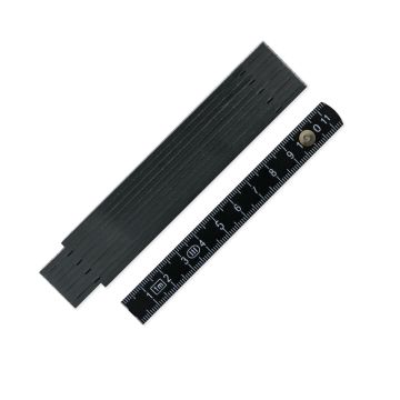 Mini Zollstock 1 m aus Kunststoff in schwarz