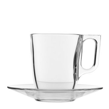 Glastasse Venlo 25 cl mit Untersetzter