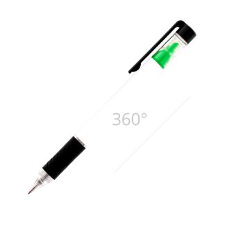 Duett 2in1 Kugelschreiber mit grünem Textmarker und 360° Rundumdruck schwarz