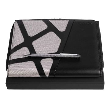 HUGO BOSS Set HUGO BOSS Chrome (kugelschreiber & A5 konferenzmappe)