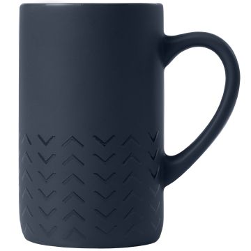 Designtasse Ambiente matt mit Cevron Muster, 355 ml