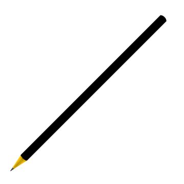 Designbleistift rund bunt durchgefärbt, schwarz matt, FSC dark_yellow