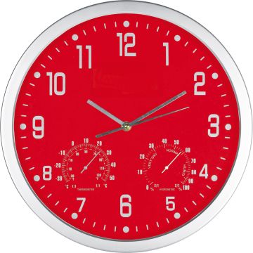 Wanduhr mit Hygro - und Thermometer