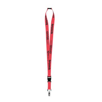 Schlüsselband - Lanyard mit Bulldog Stahlclip, Sicherheitsverschluss und Trennclip