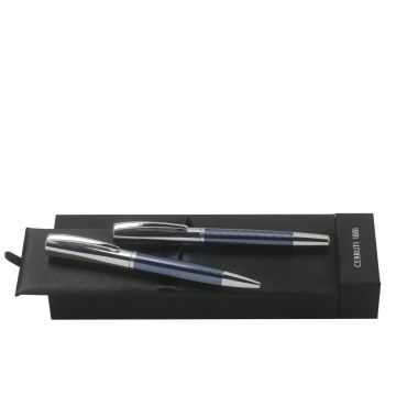Cerruti 1881 Set Conquest Blue (kugelschreiber & tintenroller)