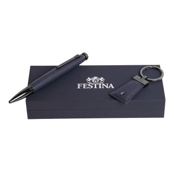 FESTINA Set Chronobike Navy (kugelschreiber & schlüsselring)