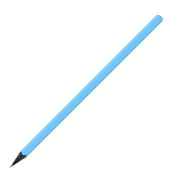 Designbleistift sechskant schwarz durchgefärbt farbig, FSC light_blue