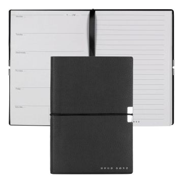 HUGO BOSS Notizblock A6 Elegance Storyline Black Agenda