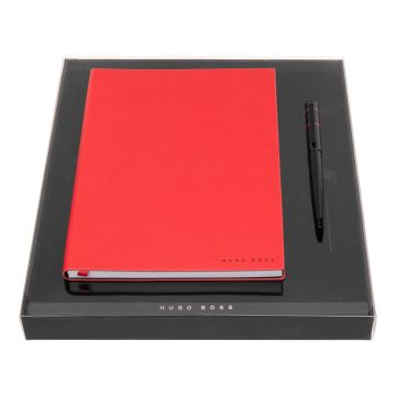 HUGO BOSS Set HUGO BOSS Red (kugelschreiber & notizblock A5)