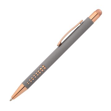 Bokaj Metallkugelschreiber roségold mit Stylus anthracite