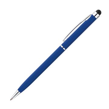 Bassey schlanker Soft-Touch Drehkugelschreiber mit Touchpen